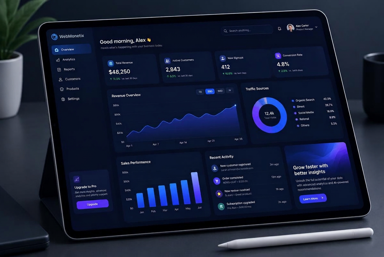 Analytics Dashboard Concept — website preview